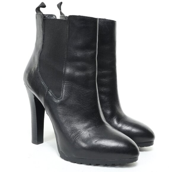 Lauren Ralph Lauren Black Ankle Boots - Picture 3 of 16